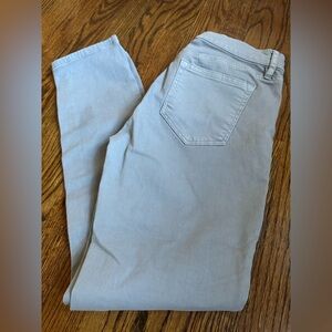 LOFT Women's Straight Leg Jeans in Light Gray